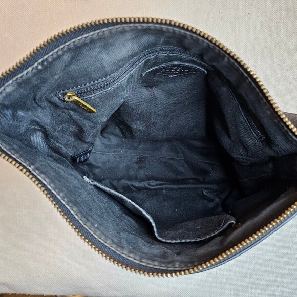 Fossil Cowhide Leather Crossbody Purse Black - Small - Picture 6 of 9